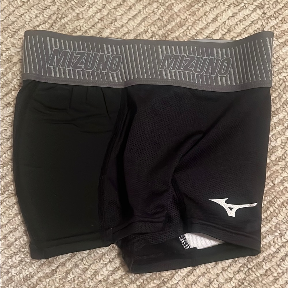 Mizuno Black and Gray Performance Shorts